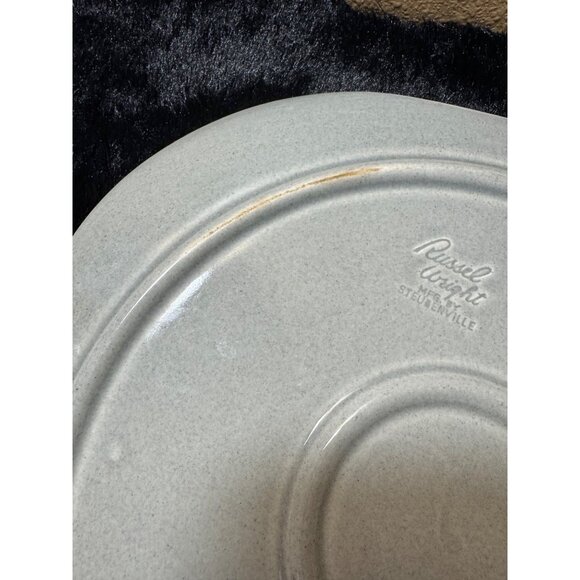 Russel Wright Steubenville Gray Ceramic Plate With Organic Shape - Picture 5 of 5